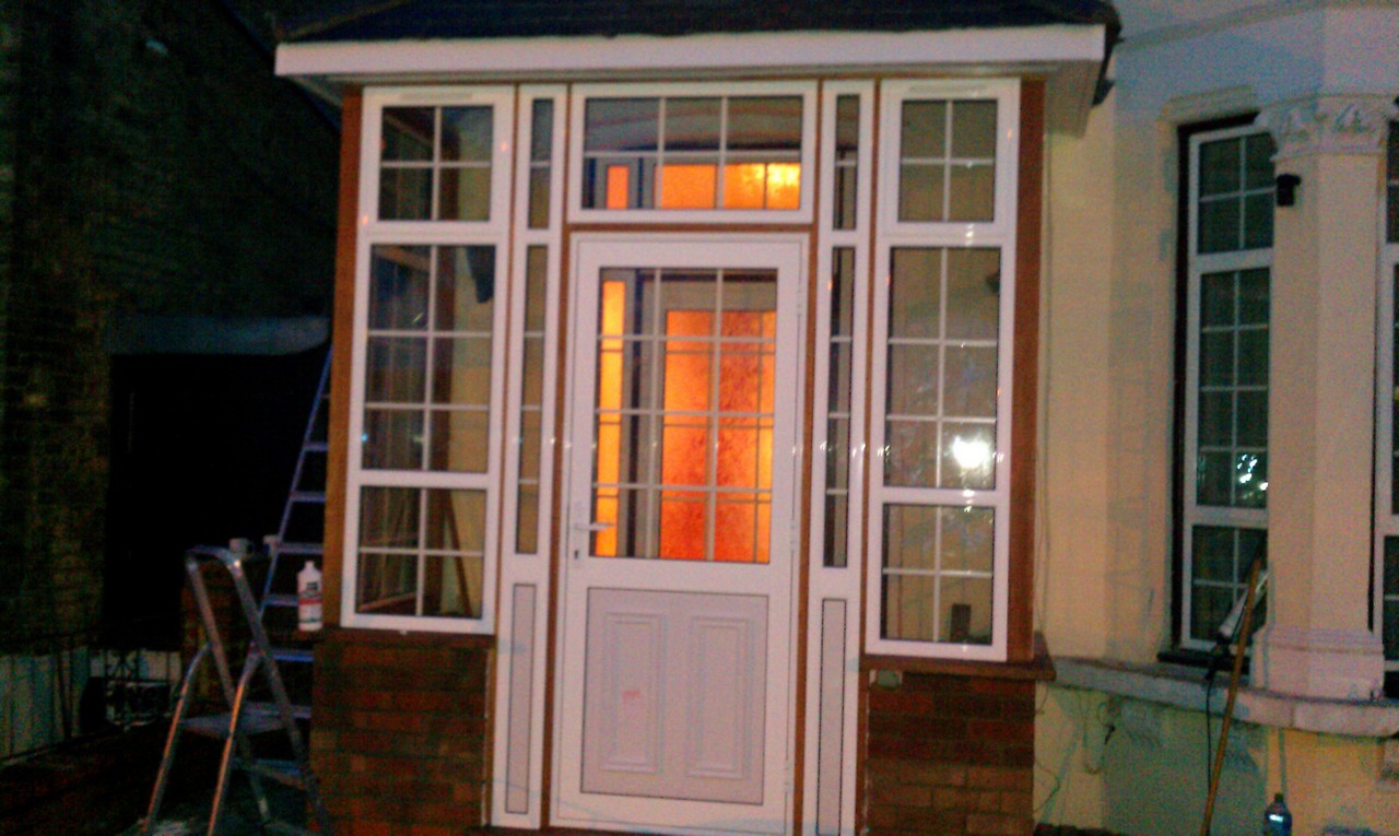 uPVC porch with Georgian bar glazing installed in Kingston upon Thames